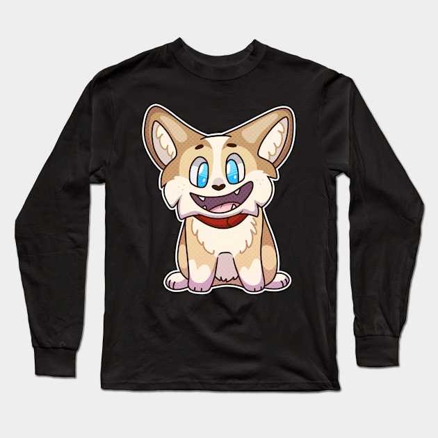 Happy Corgi Long Sleeve T-Shirt by Catbreon